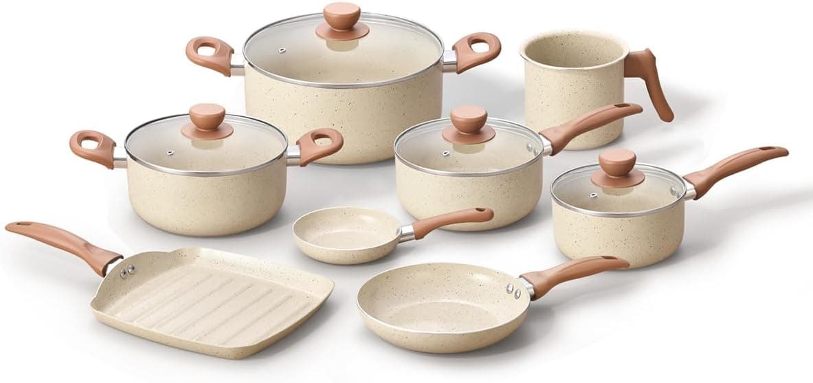 Kit 8 Panelas Antiaderentes de Cerâmica Oikos